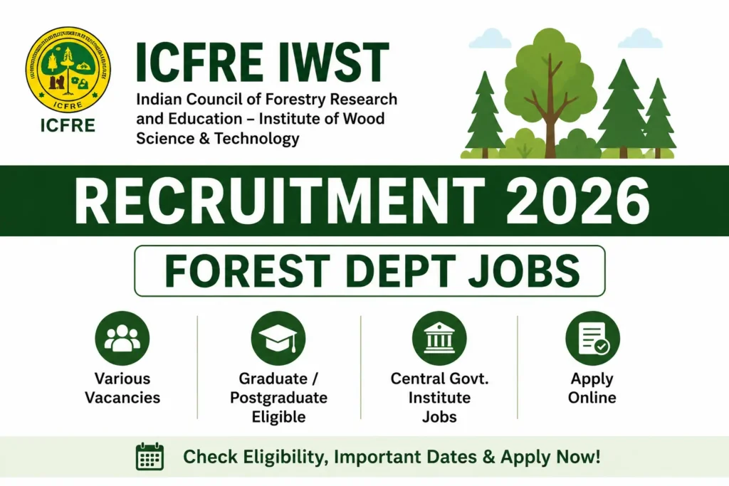 Steps to apply offline for ICFRE IWST Recruitment 2026