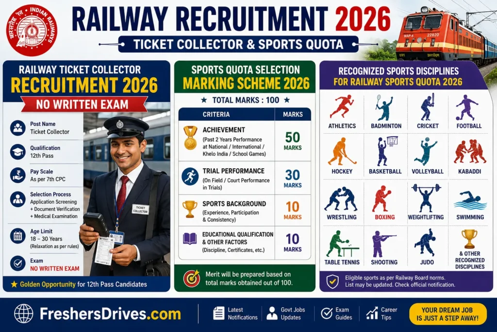 Railway recruitment sports quota guide