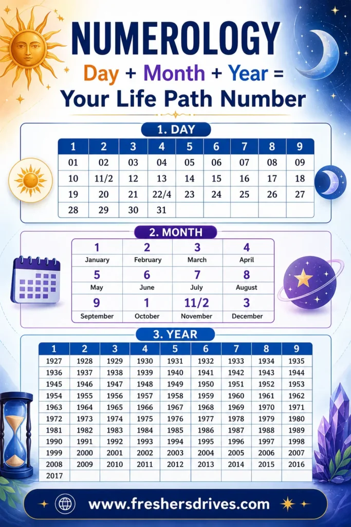 Lo Shu Grid numerology chart with meanings of numbers 1 to 9 and horizontal, vertical, and diagonal planes infographic